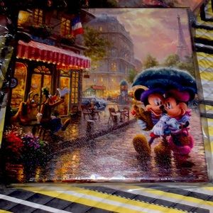 Thomas Kincaid Mickey and Minnie art